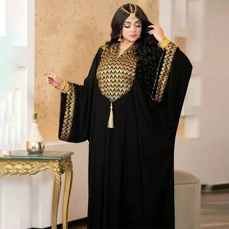 Ensemble de fête de luxe pour femmes : Abaya Dubai, Kaftan turc, vêtements africains - image de produit 0